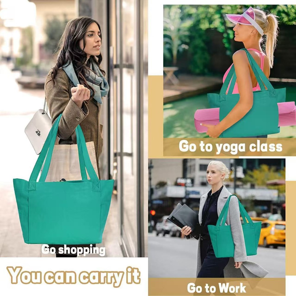 キャンバス製ヨガマットトートバッグ、大容量ショルダーハンドバ - Pilate Yoga Workout のレビューと価格