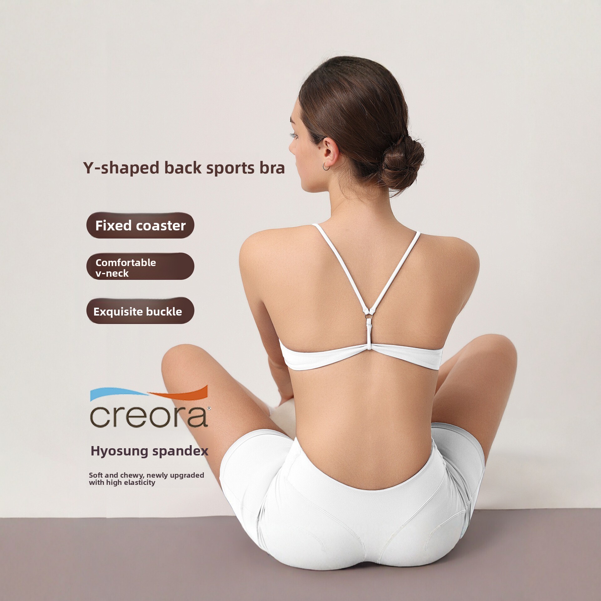 女性用、衝撃吸収性に優れた、背中が開いた一体型カップのスポー - Pilates Yoga One のレビューと価格